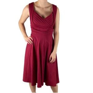 Retro 1950s Sweetheart Fit and Flare Knee Length Dress